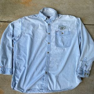 Vintage Green Bay Packers Button Up